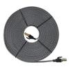 Category 8 Silver Braided Flat CAT8 10G Shielded Network Cable, Pure Copper, Anti-Interference Patch Cord for Computers.