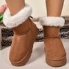 Fashion Women Boston Boots Snow Boots Winter 2024 New Platform Boots Cashmere Warm Thick Soles Cotton Shoes for Women Zapatos De Mujer