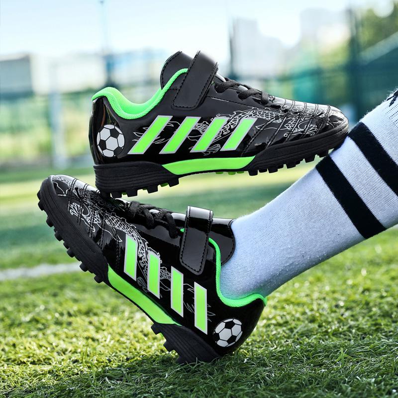 Fashion 2024 Fashion Branded Children's Soccer Shoes Outdoor Turf Non-slip Kids Football Shoes Boys High Quality Blue Child Futsal Shoes