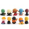 Набор из 10 шт. Фигурки Аниме One Piece Игрушки Луффи Ророноа Зоро 4 см Q-версия Фигурка Действия Кавайная Кукла Украшение для Автомобиля PVC Модель Подарок