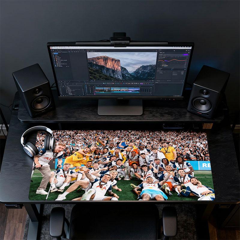 Коврик для мыши игрока Tottenham Hotspur, Большой игровой коврик для стола, Нескользящий XXL коврик для мыши для ноутбука и планшета, Игровой коврик для мини-ПК со прошитыми краями