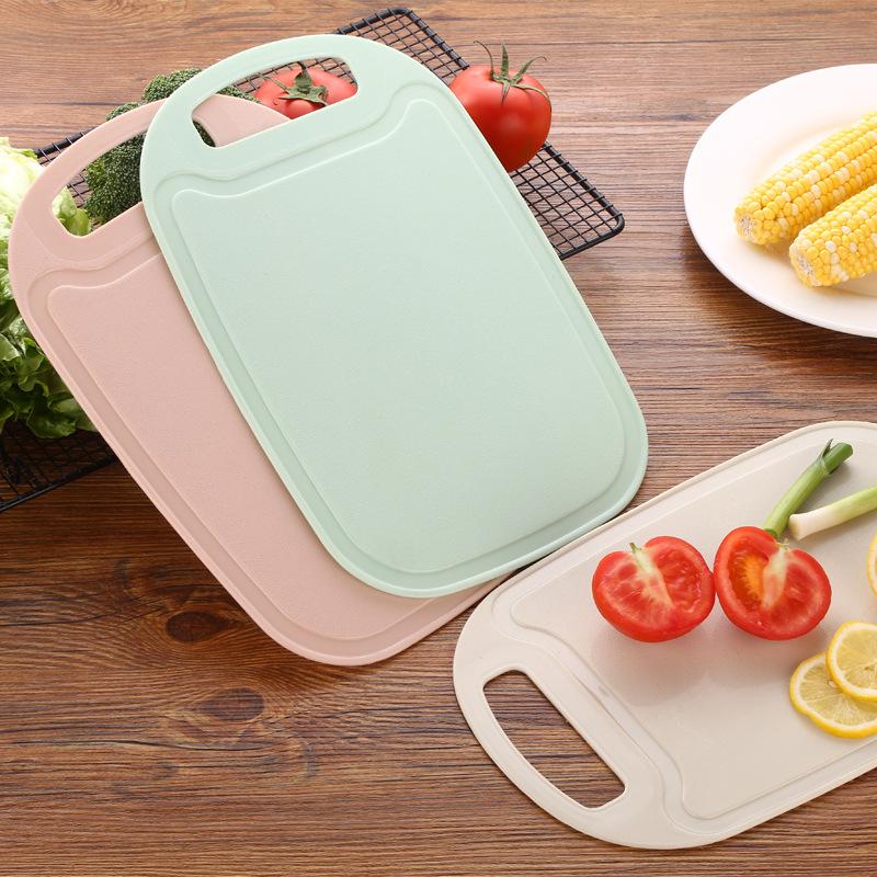 Eco-Friendly Wheat Straw Chopping Block Nonslip Anti Overflow Cutting Board