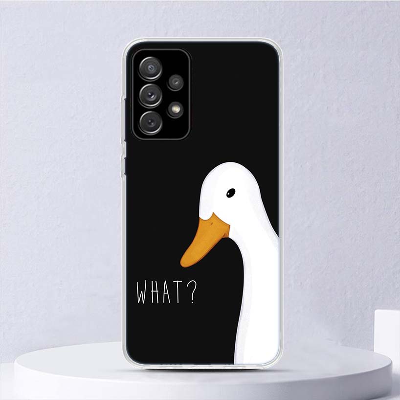Мягкий чехол с изображением милого гуся и игры для Samsung Galaxy A51 A71 A50 A70 A21S, чехол для телефона A30 A20E A10 A31 A41 A6 A7 A8 A9 Shell Coq