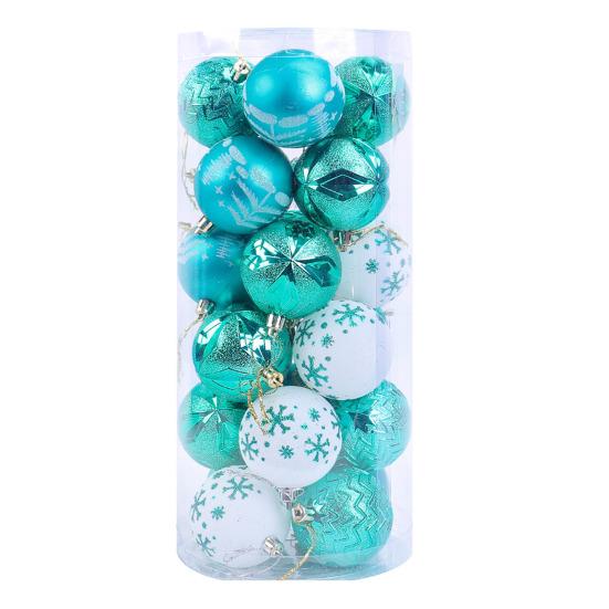 24 шт. Рождественские шары, небьющиеся шары, блестящие завитки, пластиковые шары, подвесные украшения для рождественской елки для праздничного декора