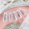 Накладки для ногтей "Бабочка с кошачьим глазом", покрытые золотом - Набор из 30 штук, осветляющие кожу, премиальные накладные ногти