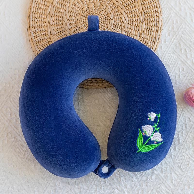 Высококачественная U-образная подушка для поддержки шеи из пены с эффектом памяти для студентов и путешественников