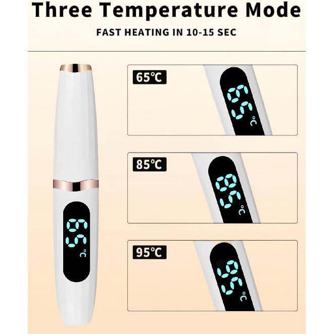 Heated Eyelash Curler, Heated Lash Curler with Led Display Electric Eye lash Curler 3 Temp Settings for Makeup Tools for Achieving A Natural Curl and