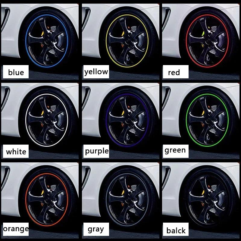 4/8M Roll Rim Blades Car Vehicle Color Wheel Rims Protectors Decor Strip Tire Guard Line Rubber Mounding Trim Tire Guard Line