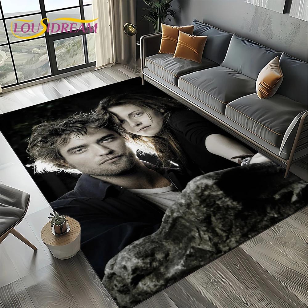 Twilight Saga Series Edward Bella Movie Carpet Rug for Living Room Bedroom Home Sofa Decoration,Kids Area Rug Non-slip Floor Mat