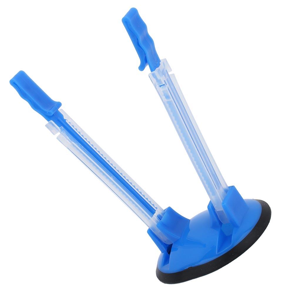 Adjustable Hands Free Baggy Rack Clip Kitchen Food Storage Bag Opener Holder Anti Slip (Blue)