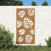 VidaXL Garden Wall Decoration 105x55 Cm Corten Steel Leaf Design 824488