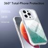 Для iPhone 14 Pro Max Магнитный чехол Градиентный с блестками Ударопрочный ТПУ ПК Чехол для телефона Совместим с MagSafe