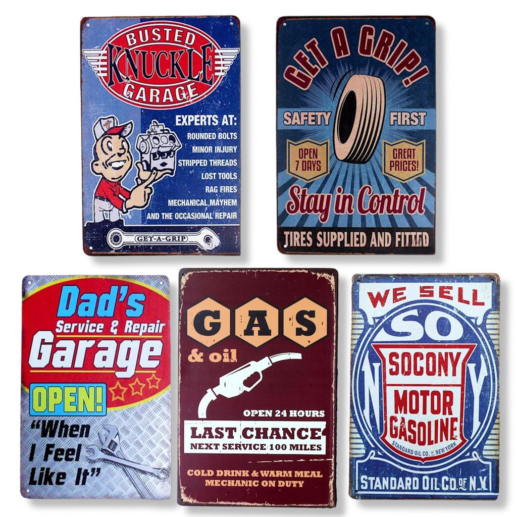 Жестяная табличка Номерной знак Гараж Американский Ретро Декор стены интерьера Винтаж Античный стиль (Гараж)