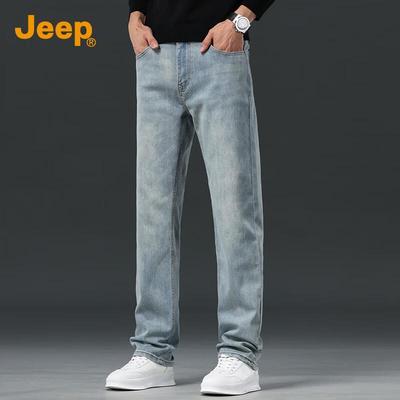 Мужские джинсы свободного прямого кроя в стиле business casual