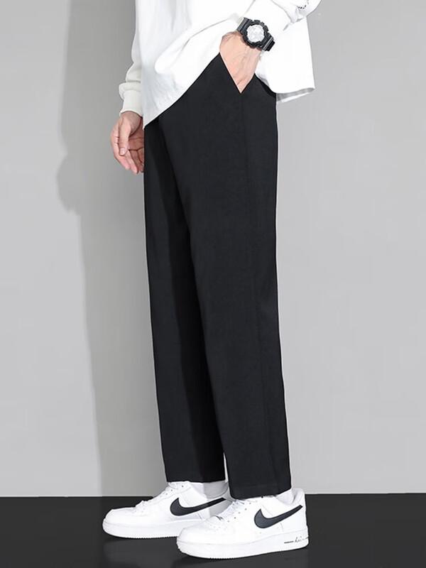 Dingfengbaoluo Men's Spring/Summer Loose Straight Leg Trousers
