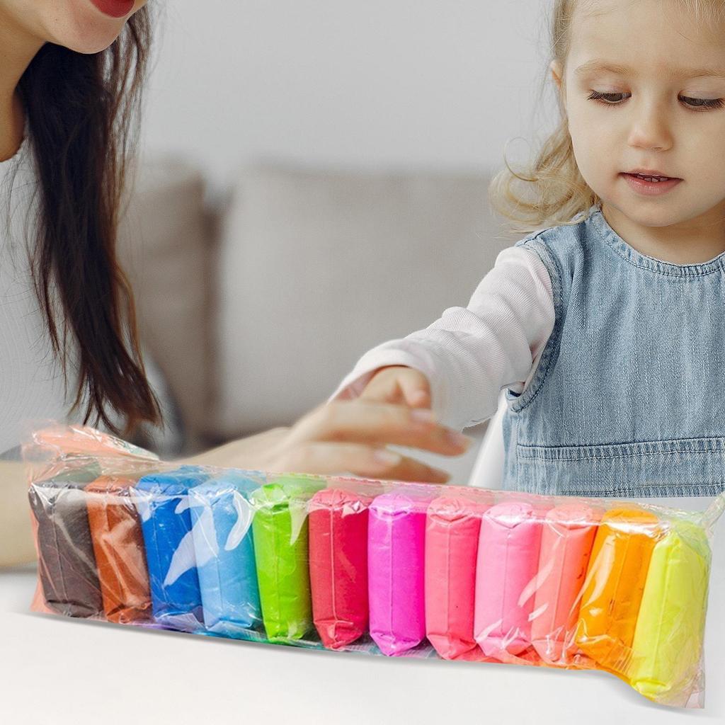 12/24/36 шт. Цветная глина Детская лепка Детская поделка Глина для лепки на воздухе Стимулирует занятия по раннему развитию детей Интерактивные