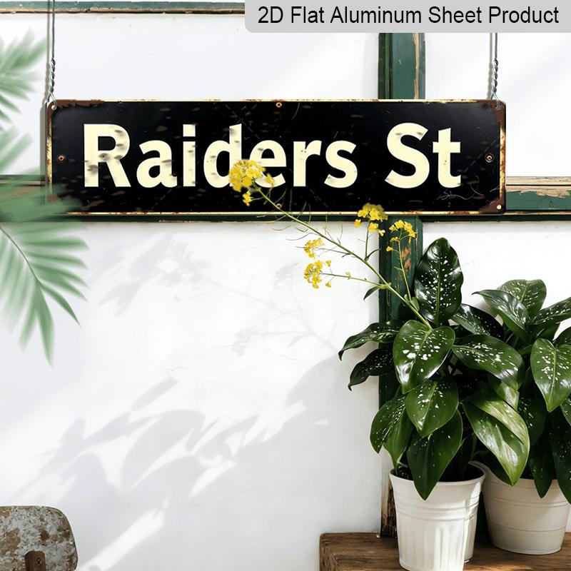 15.7×3.94inch 1pc Metal Sign, Street Sign Metal Wall Art for Outdoor Garden or Home Decor, Aluminum Decorative Sign, Vintage Style with 2D Flat