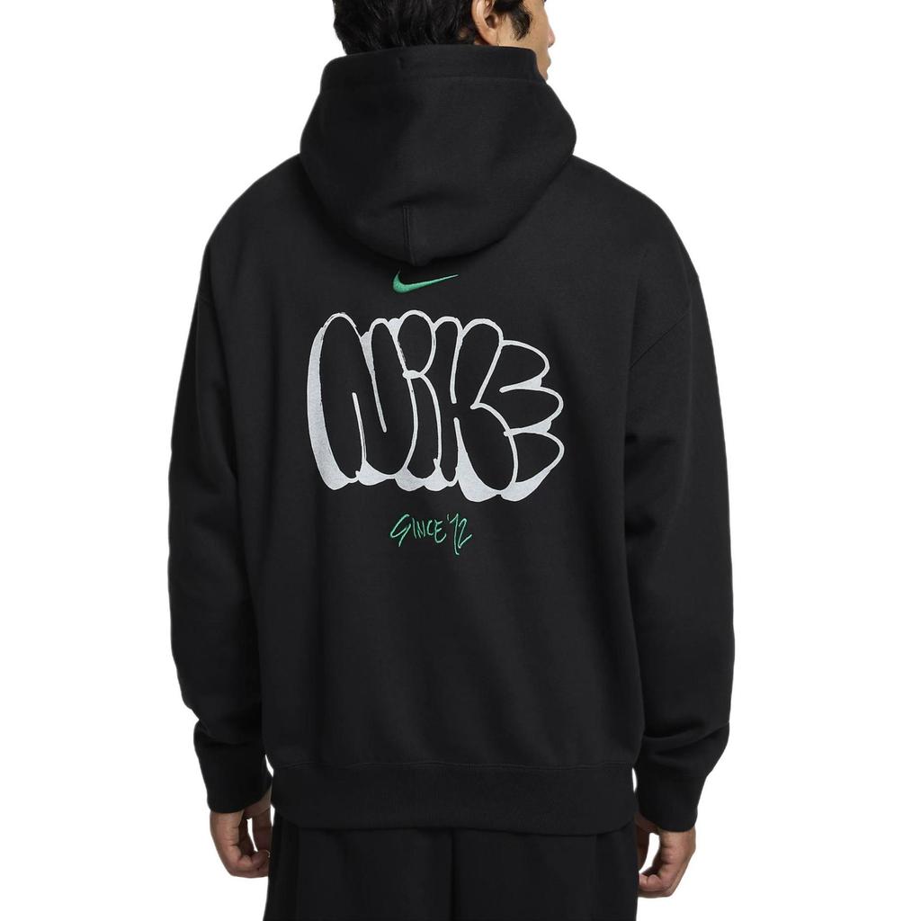 Nike Solo Swoosh Comfortable Soft Loose Hoodie Men Hoodies Black Peacock HQ4181-010