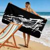 Piercing gaze through shadows Print beach towel, quick drying, suitable for travel, outdoor sports, jogging, the beach and swimming, gift