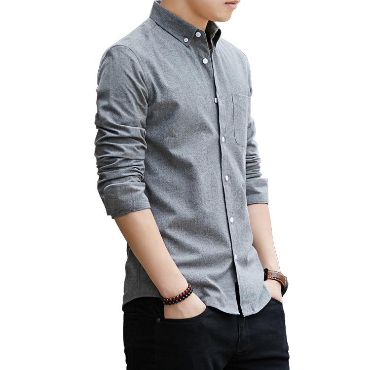 Простые трехмерные модные мужские рубашки с длинным рукавом SlimFit Casual Business, удобные и дышащие, однотонные белые рубашки