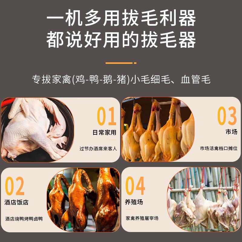 Fully Automatic Handheld Portable Chicken Quail Feather Removal Poultry Plucker Defeathering Tool Machine Electric Hair Remover