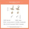 Bisaer Exquisite Devil's Eyes & Lucky Palm 3 Pair of Earrings Set for Ladyies High Jewelry