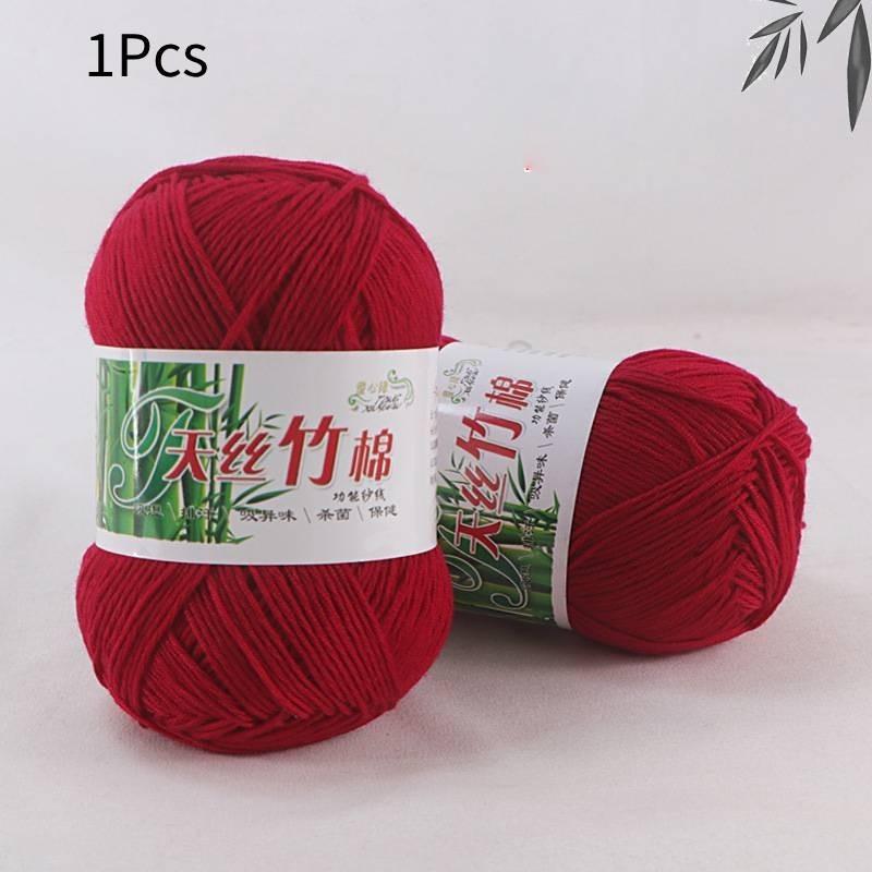 Organic Bamboo Charcoal Milk Cotton Yarn For Baby Crochet And Diy Knitting