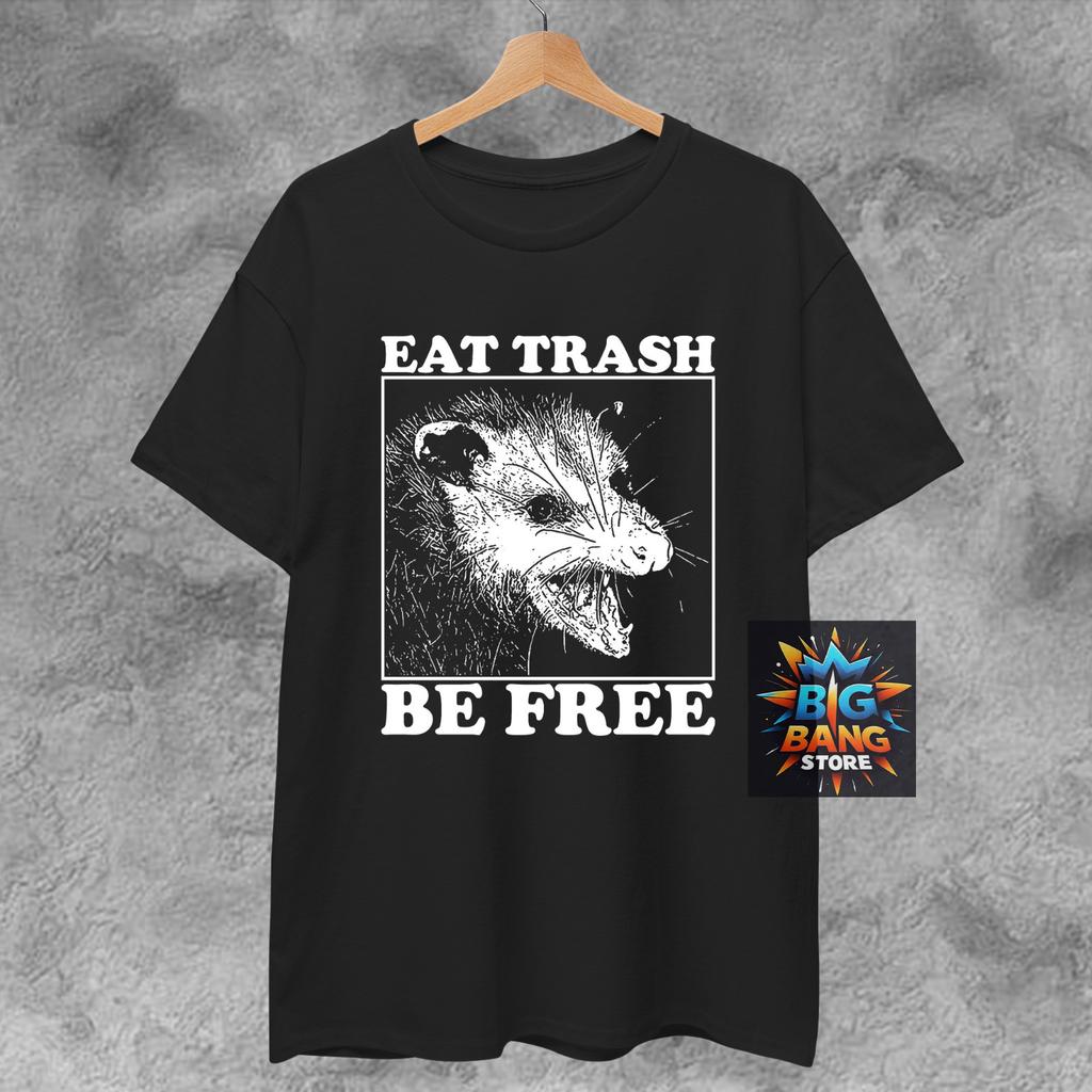 ЕШЬ МУСОР БУДЬ СВОБОДНЫМ Футболка опоссум панк Социализм против общества анти Капитализм Т