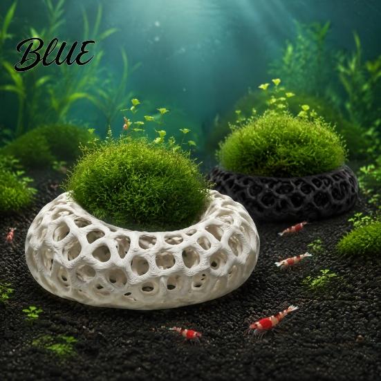 Dwarf Shrimp Hideout 2Pcs Caves for Plants Aquarium Round Hideouts Cherry & Small Resting Spot Hides Moss Ferns And Anubias Tank Decoration