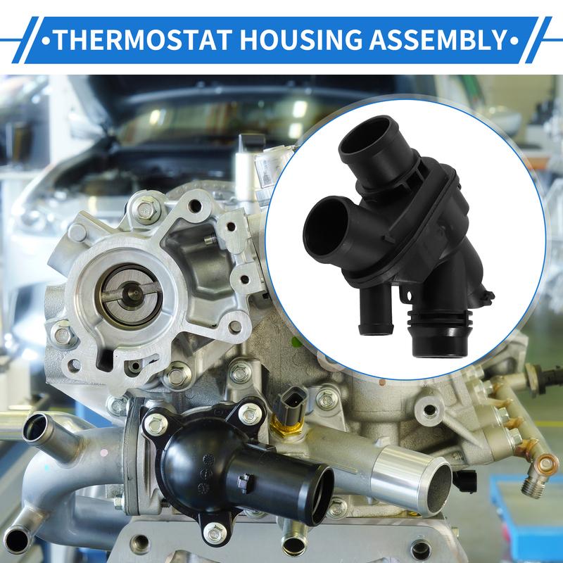 X Autohaux No.LR107288 Thermostat Housing Assembly with Sensor for Land Rover LR4 Discovery