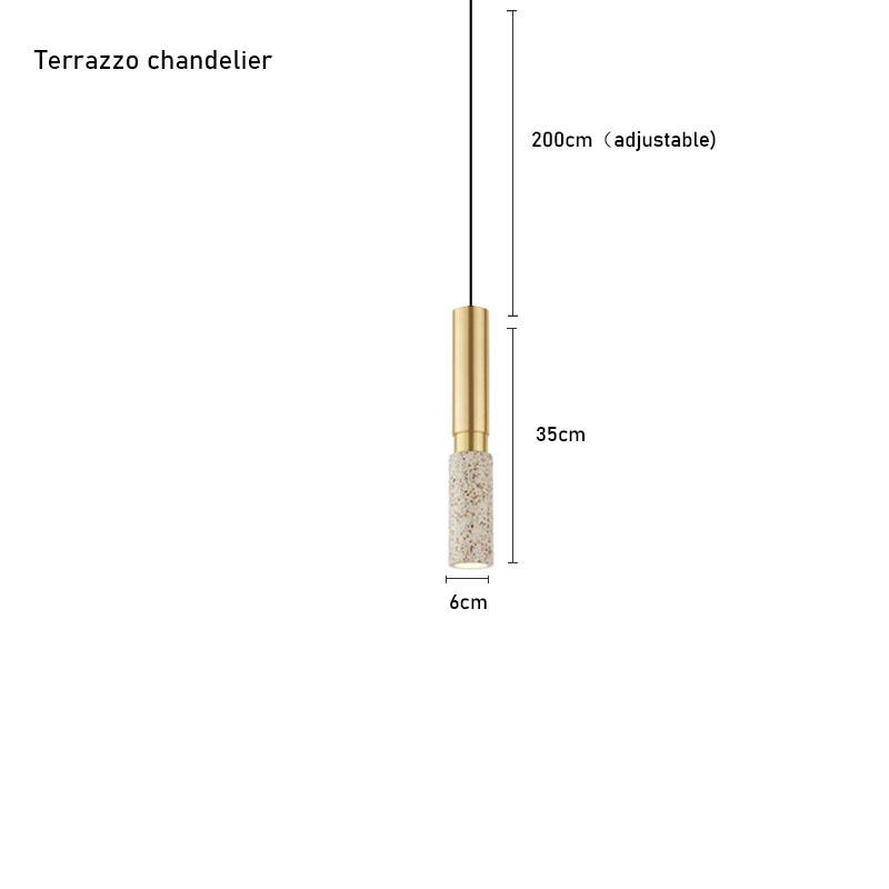 Nordic Modern Terrazzo LED Chandelier Simplicity Marble Подвесной светильник Ночник для бара, ресторана, светильник Hoom Decor