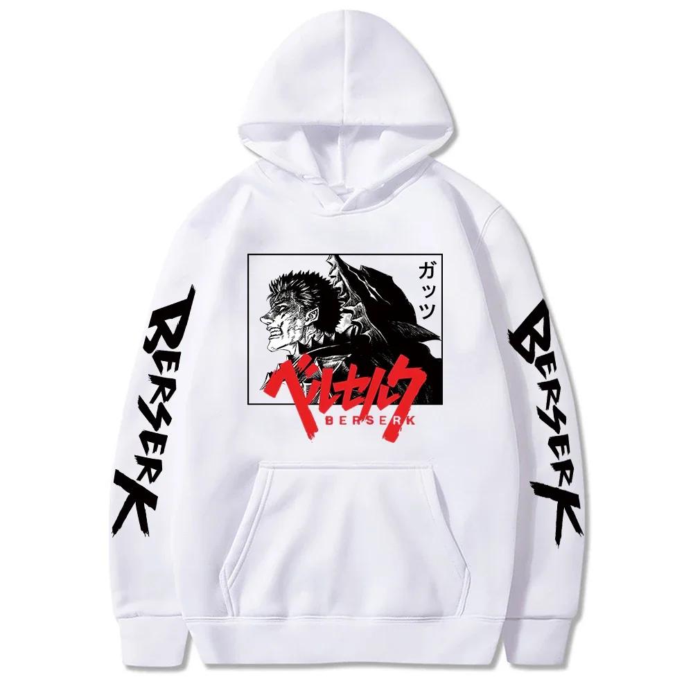 Japan anime Berserk Guts Hoodies Sweatshirt Loose Casual Manga Hip Hop Man Cartoon Woman Cloths Oversized hoodies sweatshirt