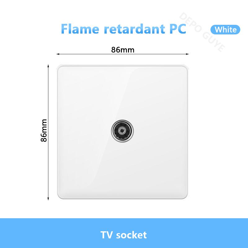 Белая настенная розетка USB стандарта Великобритании 13A, универсальная вилка Type-C для быстрой зарядки мощностью 18 Вт, настенный выключатель света, электрическая розетка