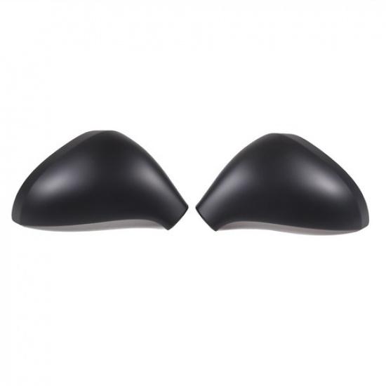 Matte Black Side Exterior Mirror Decorative Cover For Peugeot 207 308 2006-14