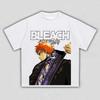BLEACH Куросаки Ичиго Аниме Печать Футболка Мужская Одежда Женская 2026 Лето Новая Высококачественный Хлопок Короткий рукав Т