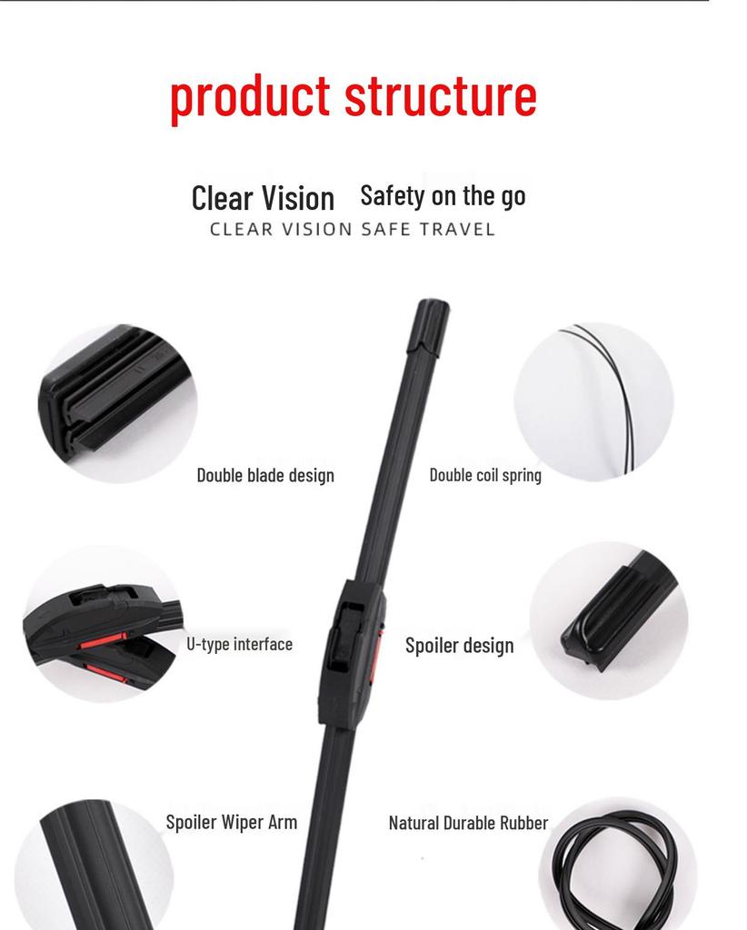 Дворник с двойным резиновым лезвием для грузовиков Dongfeng: Tianlong, Тяньцзинь, Геркулес, Dolica, Капитан, Fuli Ka, Xiaobawang