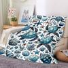 1pc Sea Turtle Pattern Blanket Warm, Cozy, And Soft, Suitable for Sofas, Beds, Cars, And Office Use.Perfect for Camping And Travel, Making It a Great