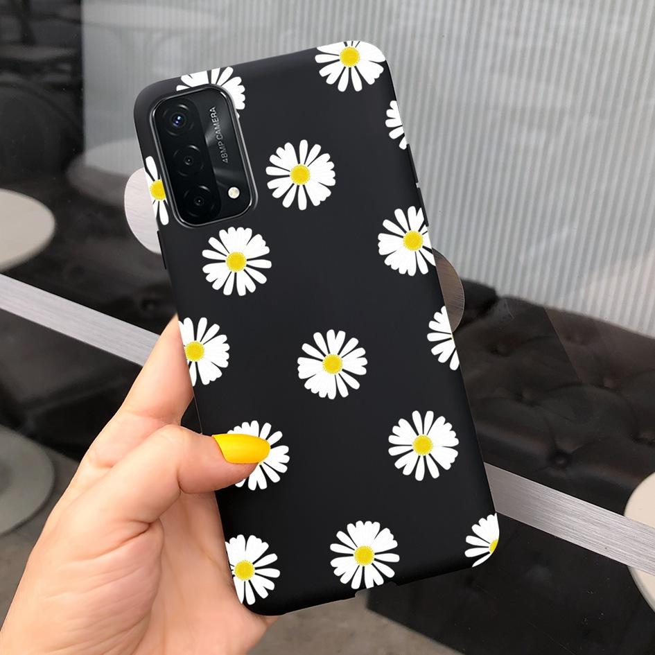 Чехол для телефона A74 Для OPPO A74 CHP2219 Чехол Роскошный Узор с Перьями, Динозаврами, Маргаритками Задняя Крышка Для OPPO A74 5G CPH2197 A 74 Мягкий Чехол