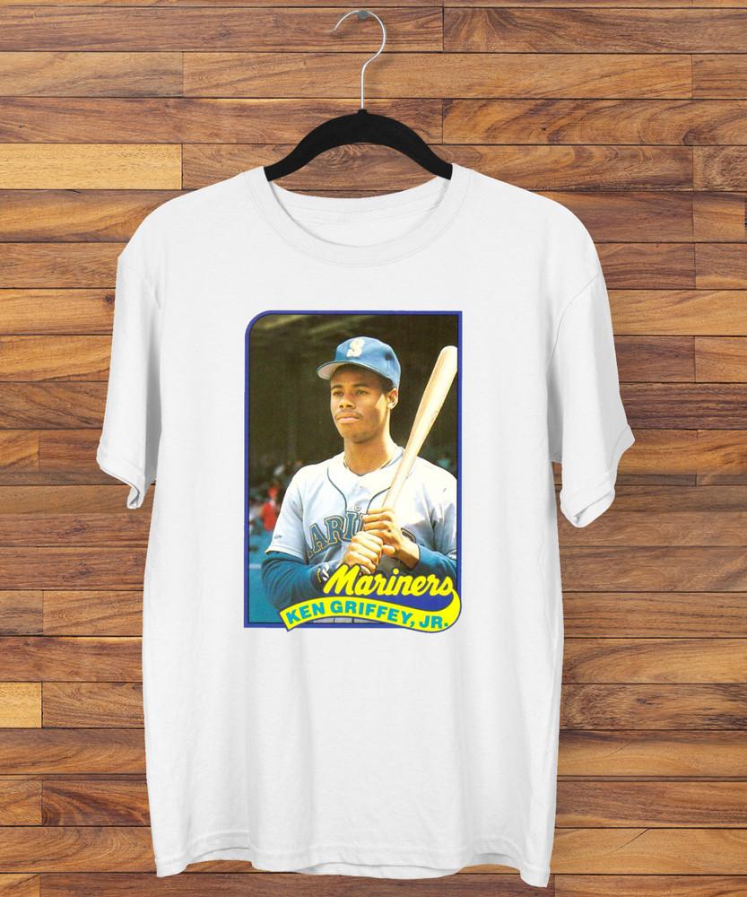 Ken Griffey Jr Seattle Card Men T-shirt White Short Sleeve All Size JJ4588 Unisex T-Shirt