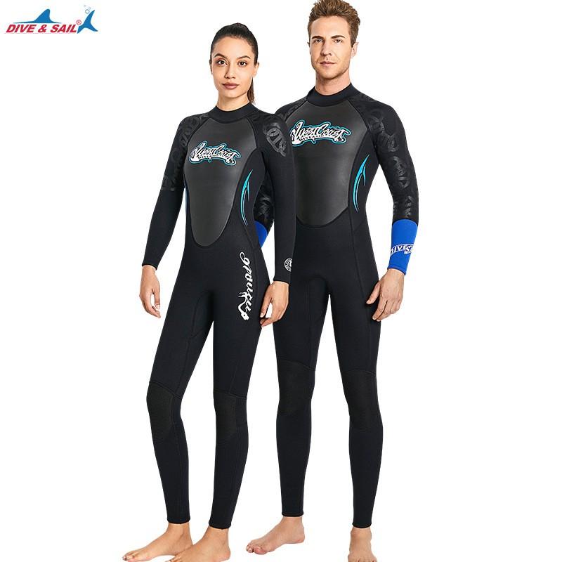 Diving Wetsuit 3mm Fullsuit Men Women Thermal Neoprene Surf Snorkeling Swimsuit Winter Fall
