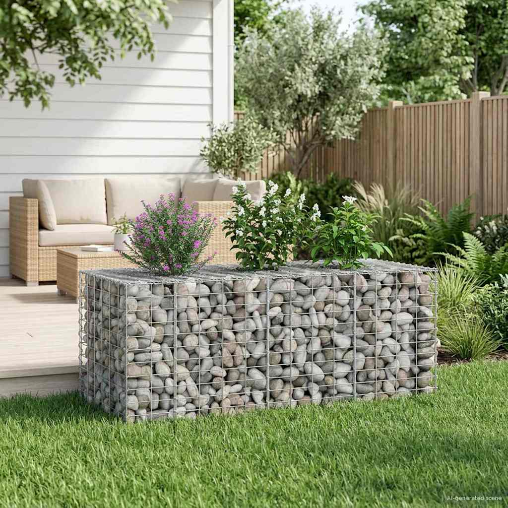 Gabion Raised Bed Silver