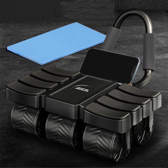 Ролик для пресса с автоматической поддержкой локтя для мужчин и женщин, 6 колес, тренажер для пресса, фитнес-оборудование