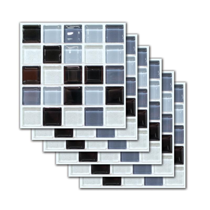 Настенная плитка Нескользящие ПВХ наклейки на пол 6 шт. Быстрая установка Наклейки для безопасности в ванной комнате Для влажных зон Стена над кухонной раковиной