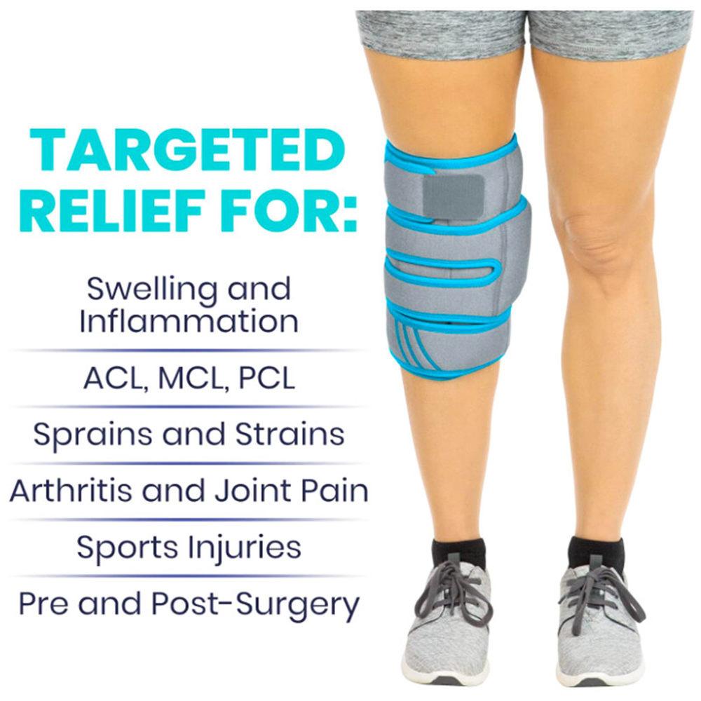1 шт. многоразовый гелевый пакет со льдом для колена, горячая/холодная компрессионная терапия, обертывание для колена со льдом при травмах, для облегчения боли, после операции на колене, при растяжении, отеке