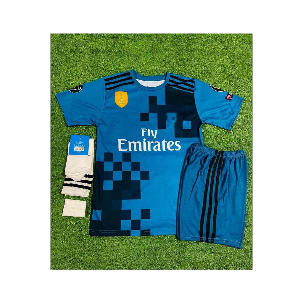 2017/18 Sergio Ramos Turquoise Kids Jersey Set Of 4