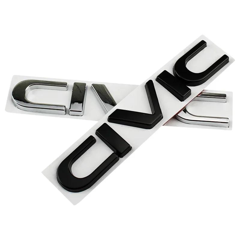 Metal 3D Car Stickers Side Fender Badge Styling for Honda CIVIC Logo 2023 2025 2011 Rear Trunk Emblem Decal Exterior Accessories