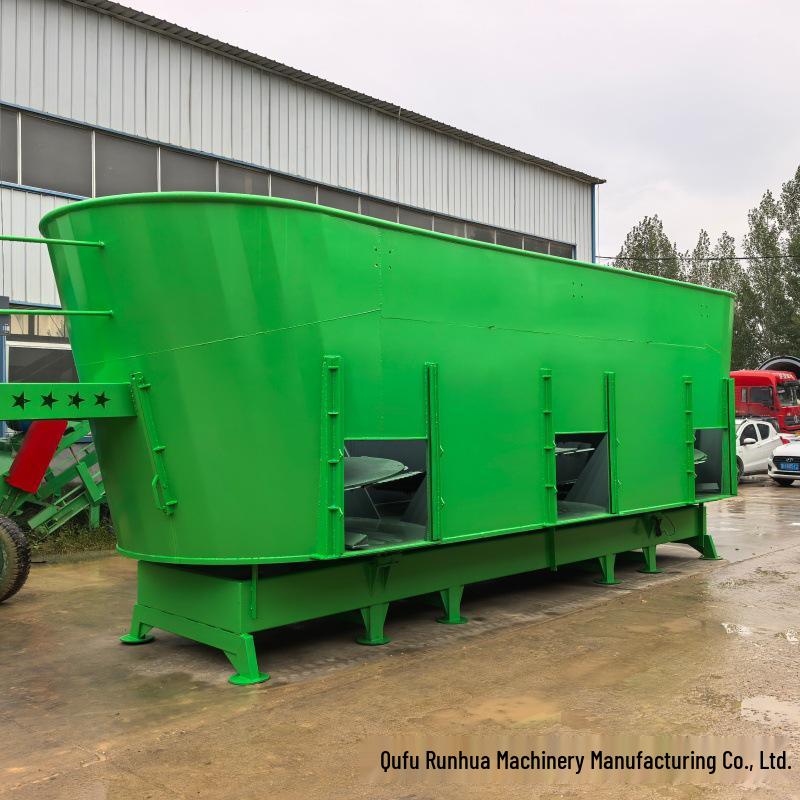Vertical Twin-Shaft TMR Mixer for Fattening Cattle: Automatic Weighing and Feed Preparation Machine