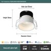 Минималистичный recessed светодиодный спот с защитой от бликов
