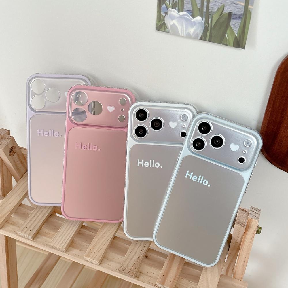 Модный тонкий чехол Hello Heart для iPhone 17 16 15 Pro Max с полным покрытием камеры, противоударный защитный чехол для женщин и девушек