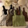 Women Bras Tank Vest Solid Long Underwear For Girls Casual Bras Solid Simple Lingerie Inner Tops Street Wear